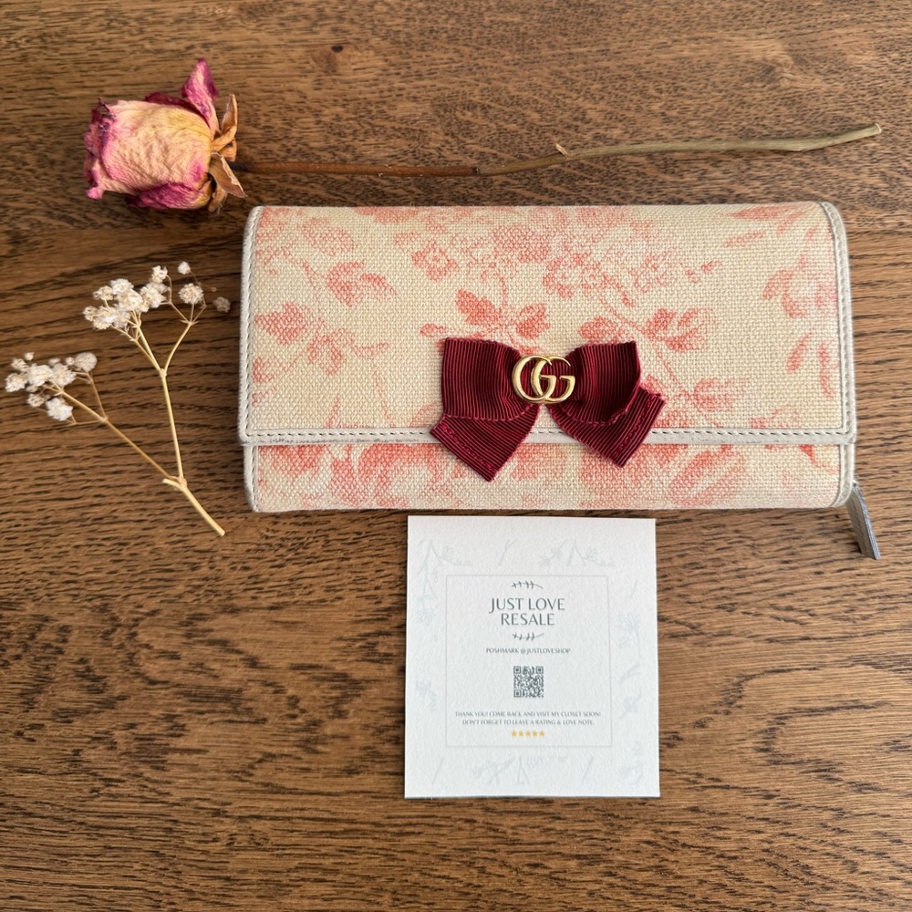 GUCCI Marmont Herbarium Japan Exclusive Long Bifold Wallet